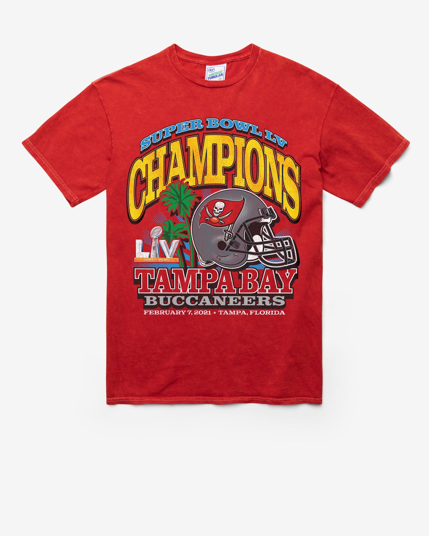 TAMPA BAY BUCCANEERS LOCKER VINTAGE '47 TUBULAR TEE DT RED