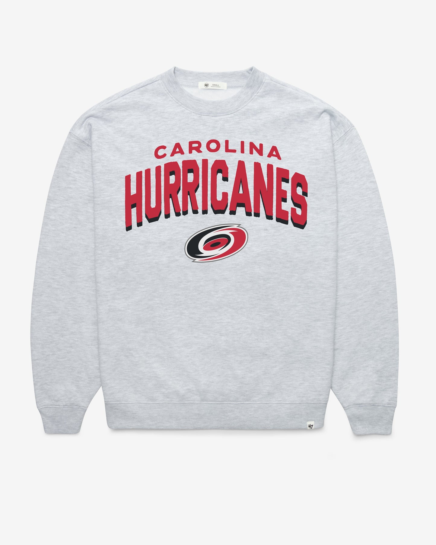 CAROLINA HURRICANES CAMPUS ARCH CLOUD '47 OVERSIZED CREW WOMENS RELAY GREY