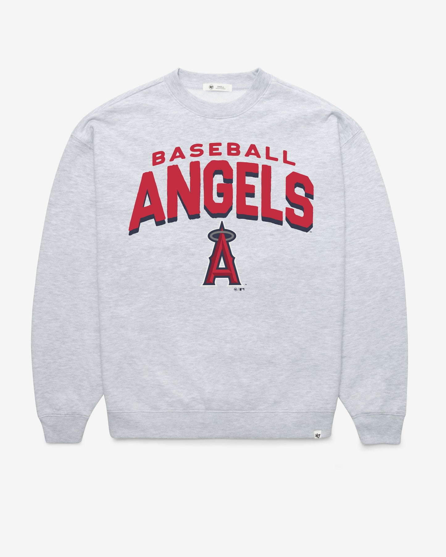 LOS ANGELES ANGELS CAMPUS ARCH CLOUD '47 OVERSIZED CREW WOMENS RELAY GREY