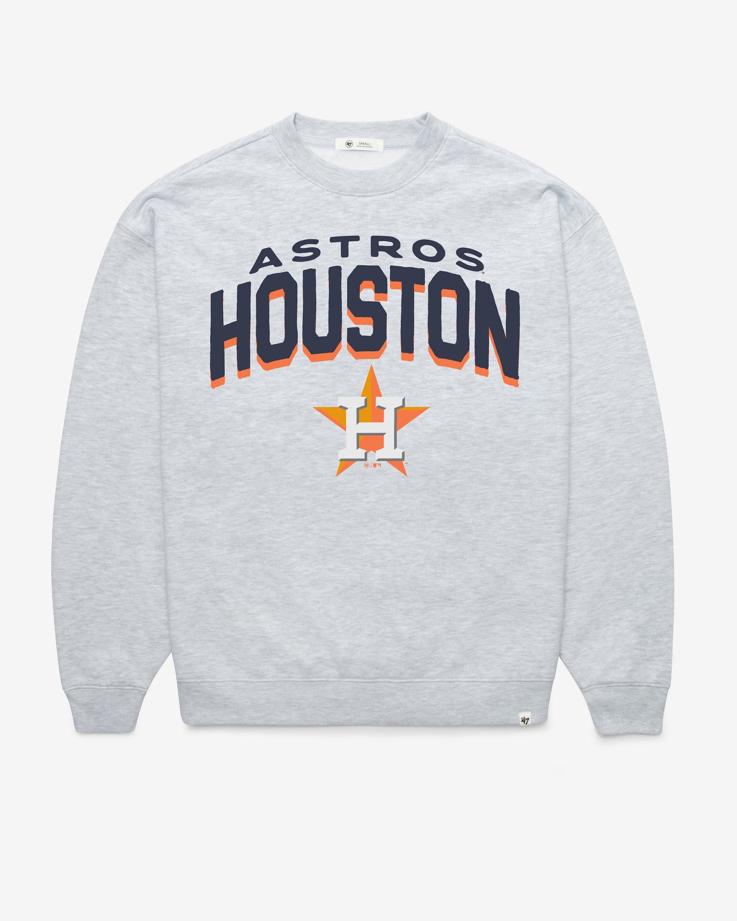 HOUSTON ASTROS CAMPUS ARCH CLOUD '47 OVERSIZED CREW WOMENS RELAY GREY