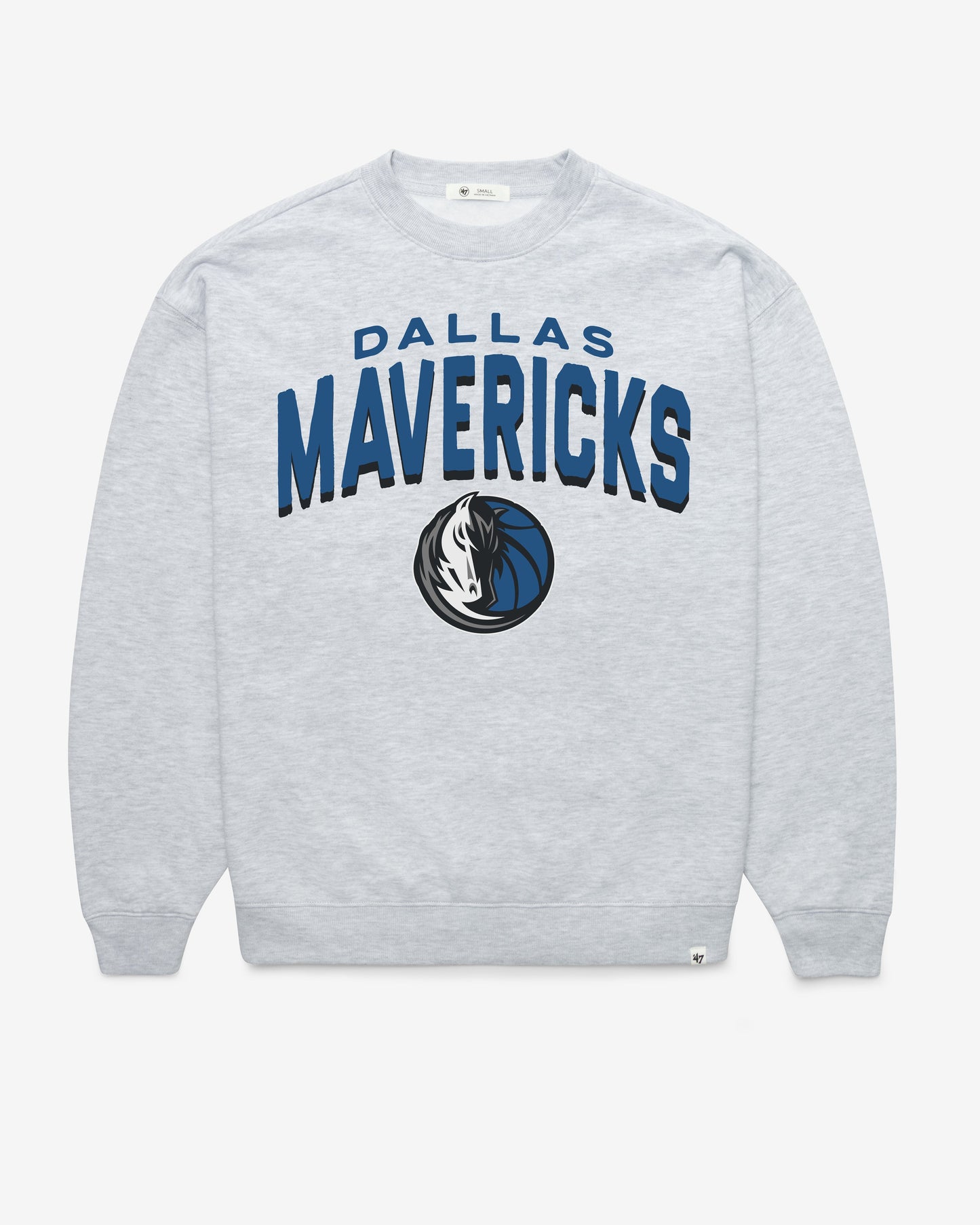 DALLAS MAVERICKS CAMPUS ARCH CLOUD '47 OVERSIZED CREW WOMENS RELAY GREY