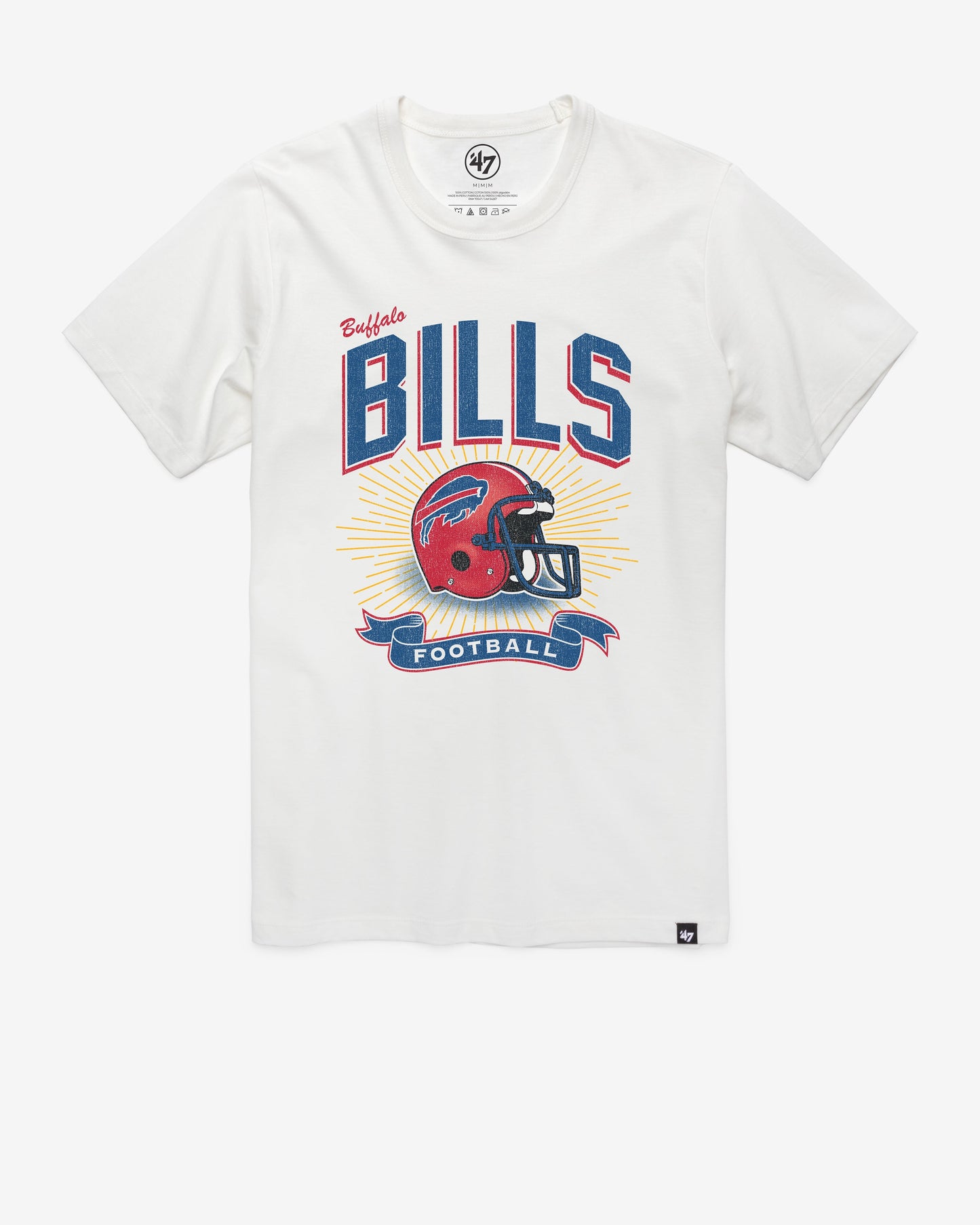 BUFFALO BILLS HISTORIC PRIME PLAY '47 FRANKLIN TEE WHITE WASH