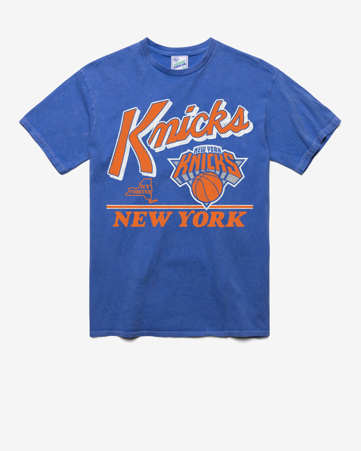 NEW YORK KNICKS FLY BY VINTAGE '47 TUBULAR TEE DT CALI BLUE