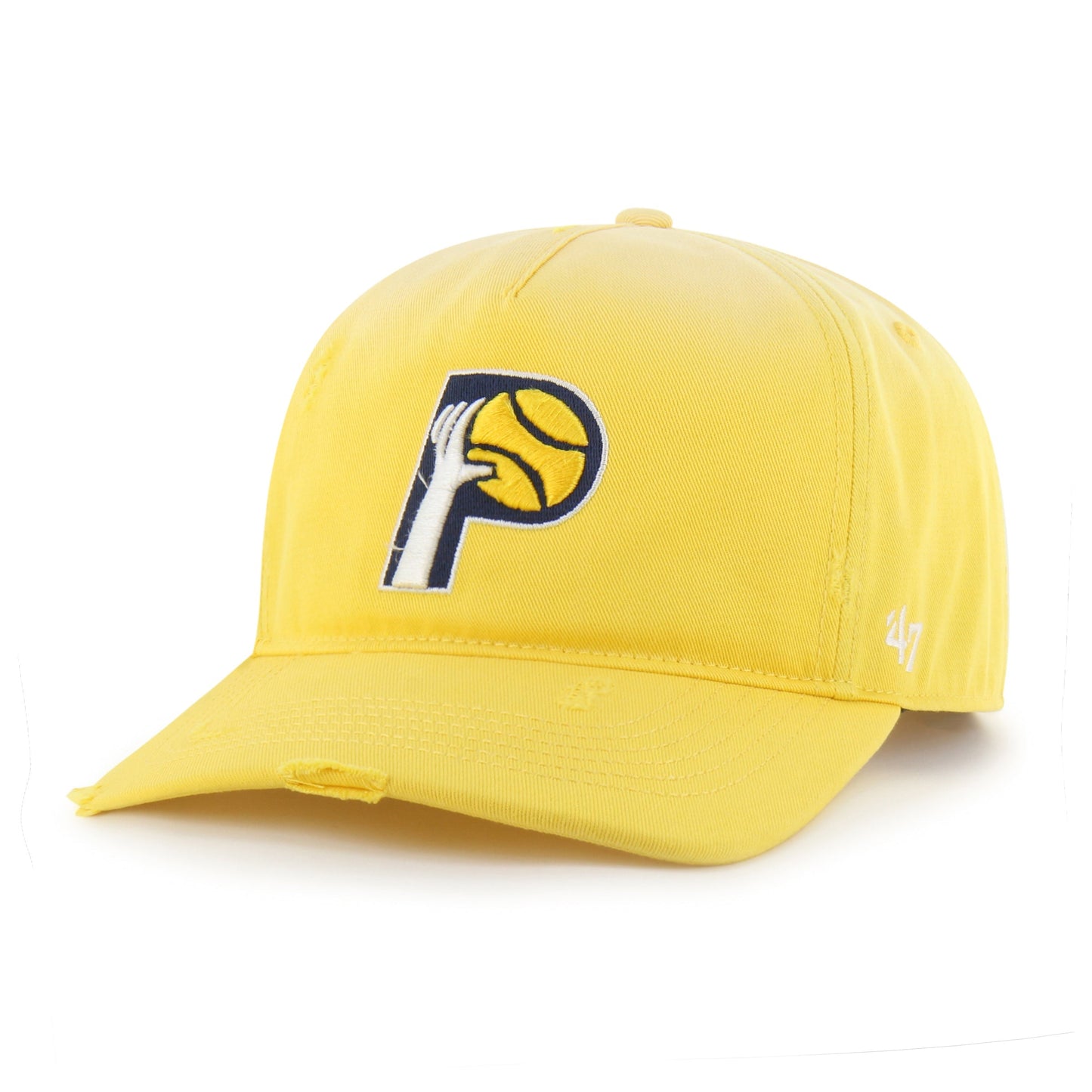 INDIANA PACERS HARDWOOD CLASSICS WORN '47 HITCH LC LOW CROWN YELLOW