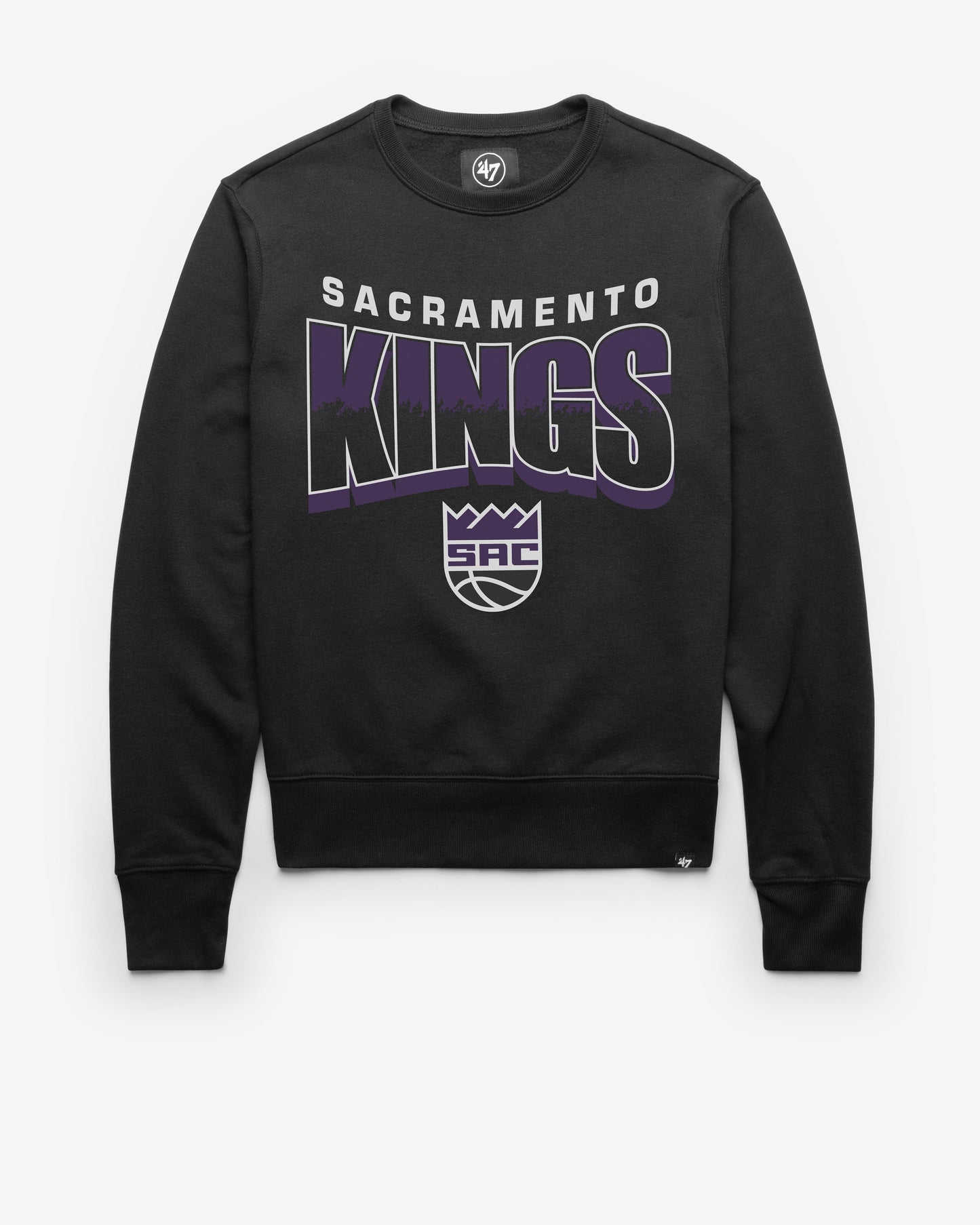 SACRAMENTO KINGS BRUSH BY '47 HEADLINE CREW JET BLACK