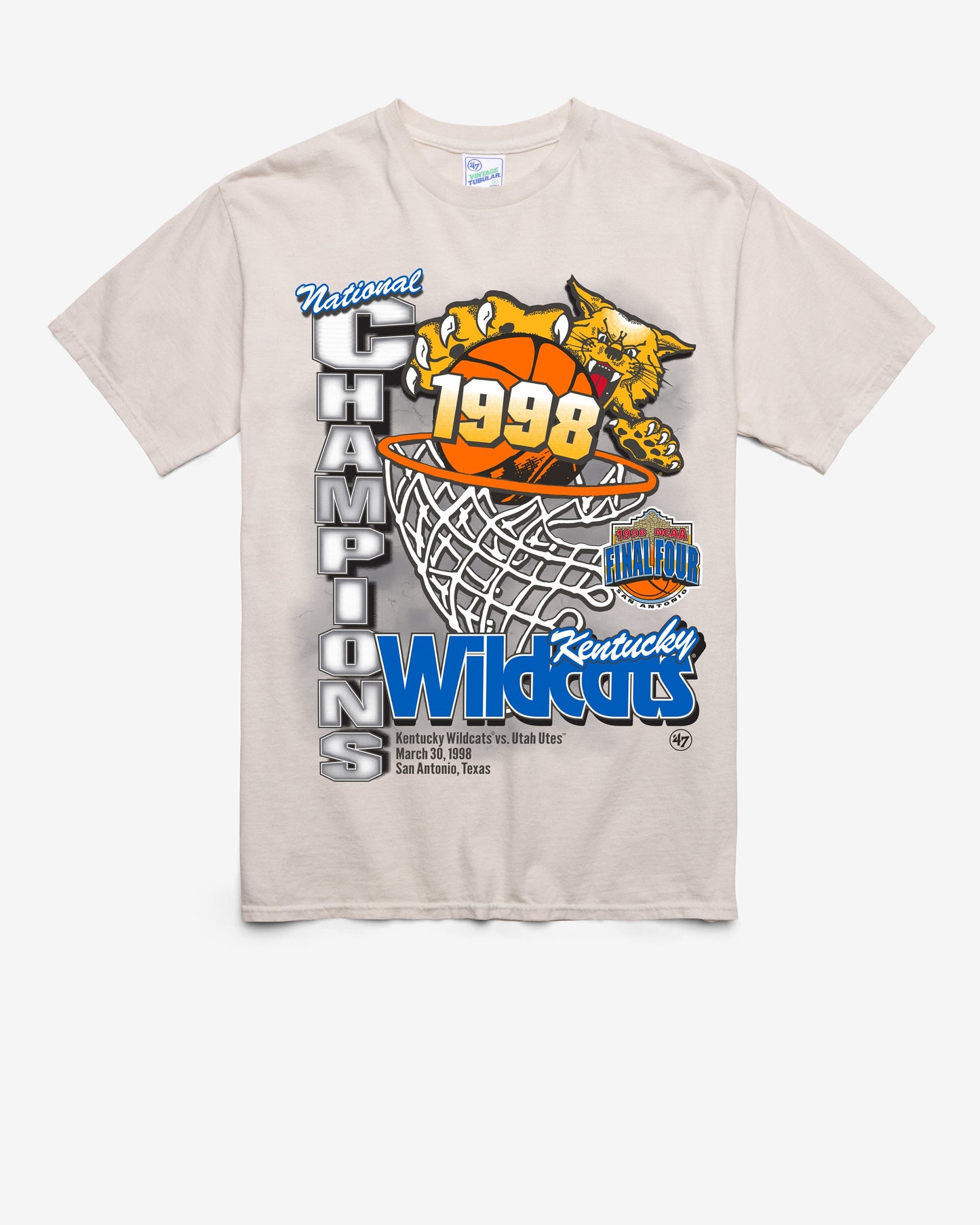KENTUCKY WILDCATS H-CHAMPS LOCKER VINTAGE '47 TUBULAR TEE DUNE