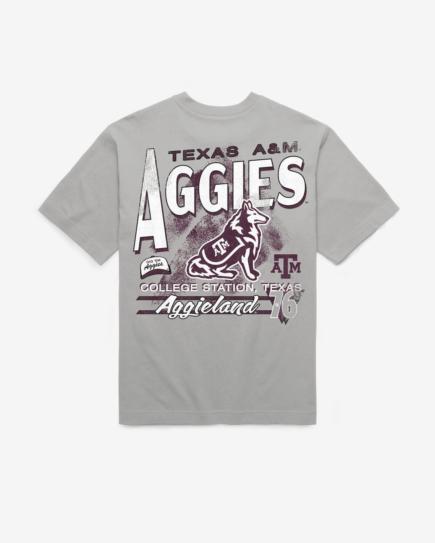 TEXAS A&M AGGIES UNDER BAR '47 FOUNDATION TEE WOLF GREY
