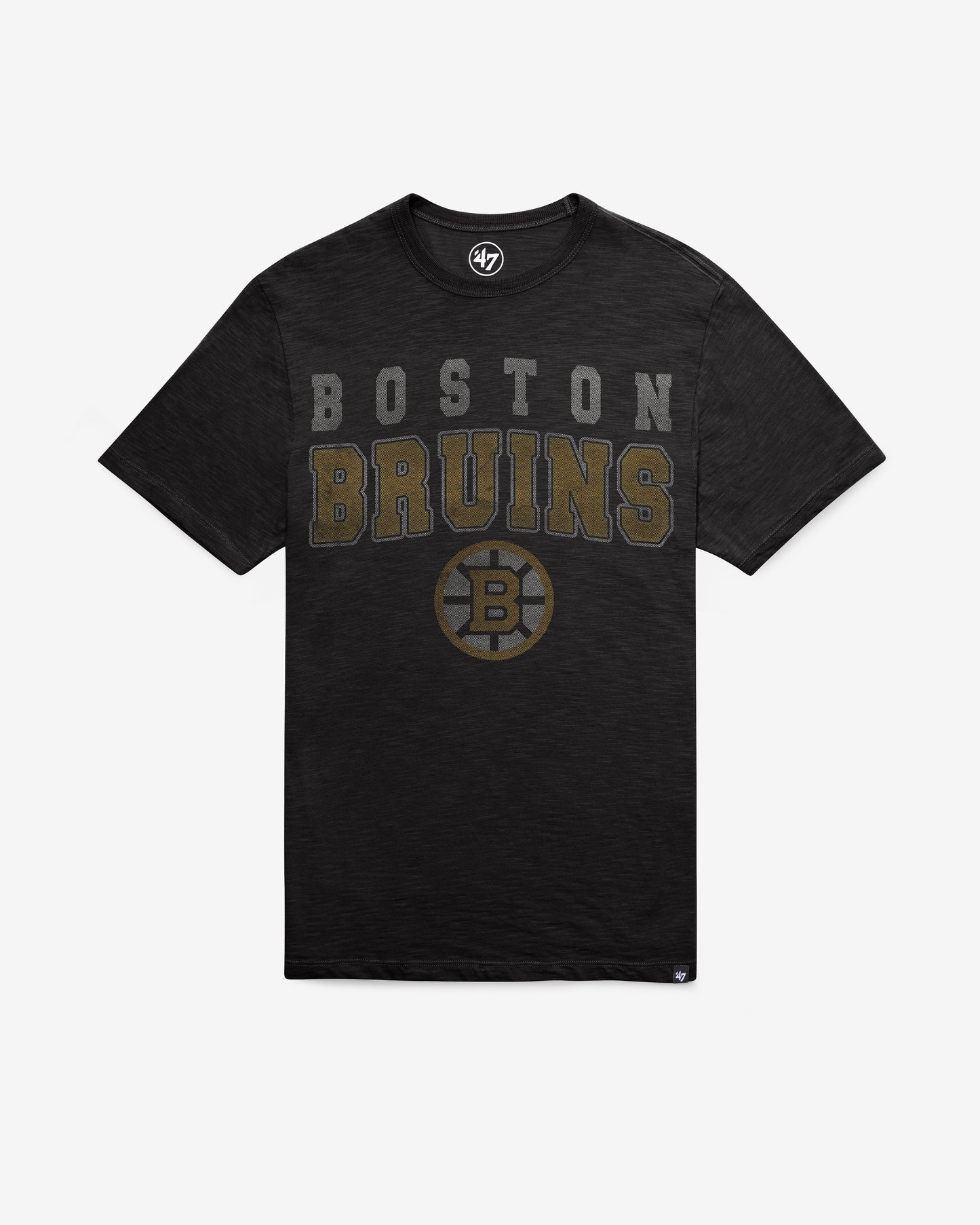 BOSTON BRUINS STADIUM WAVE '47 SCRUM TEE JET BLACK
