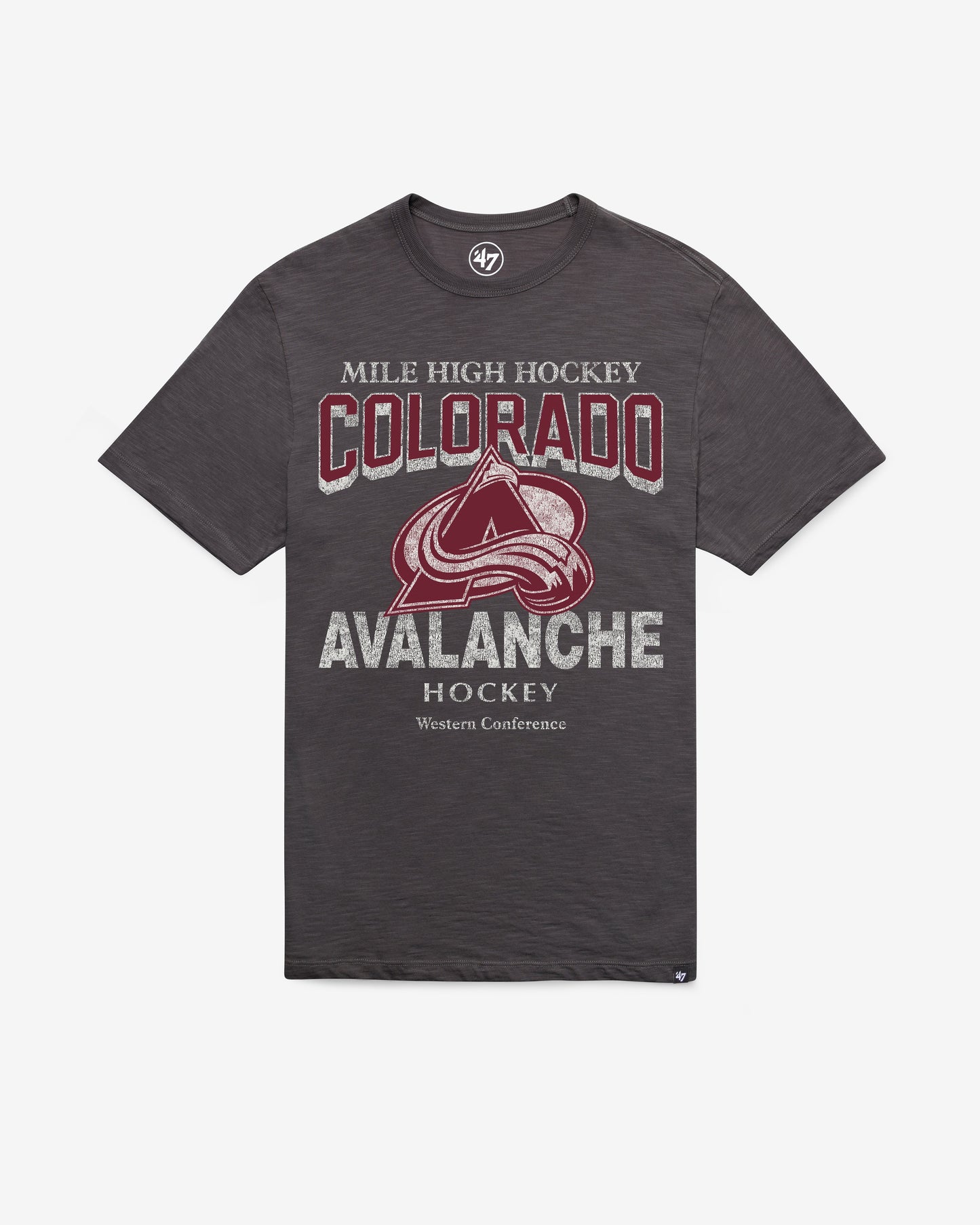 COLORADO AVALANCHE HEAD ON '47 SCRUM TEE CHARCOAL