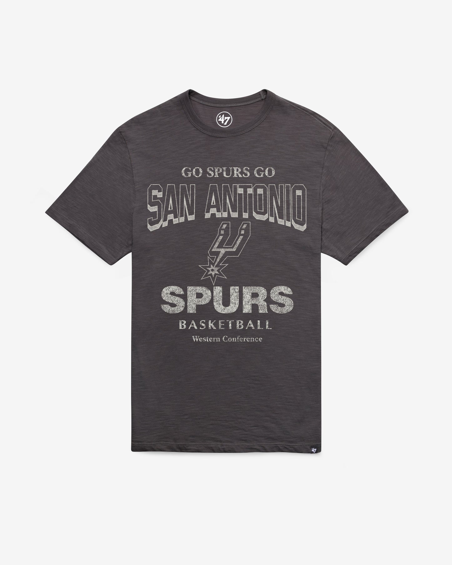 SAN ANTONIO SPURS HEAD ON '47 SCRUM TEE CHARCOAL
