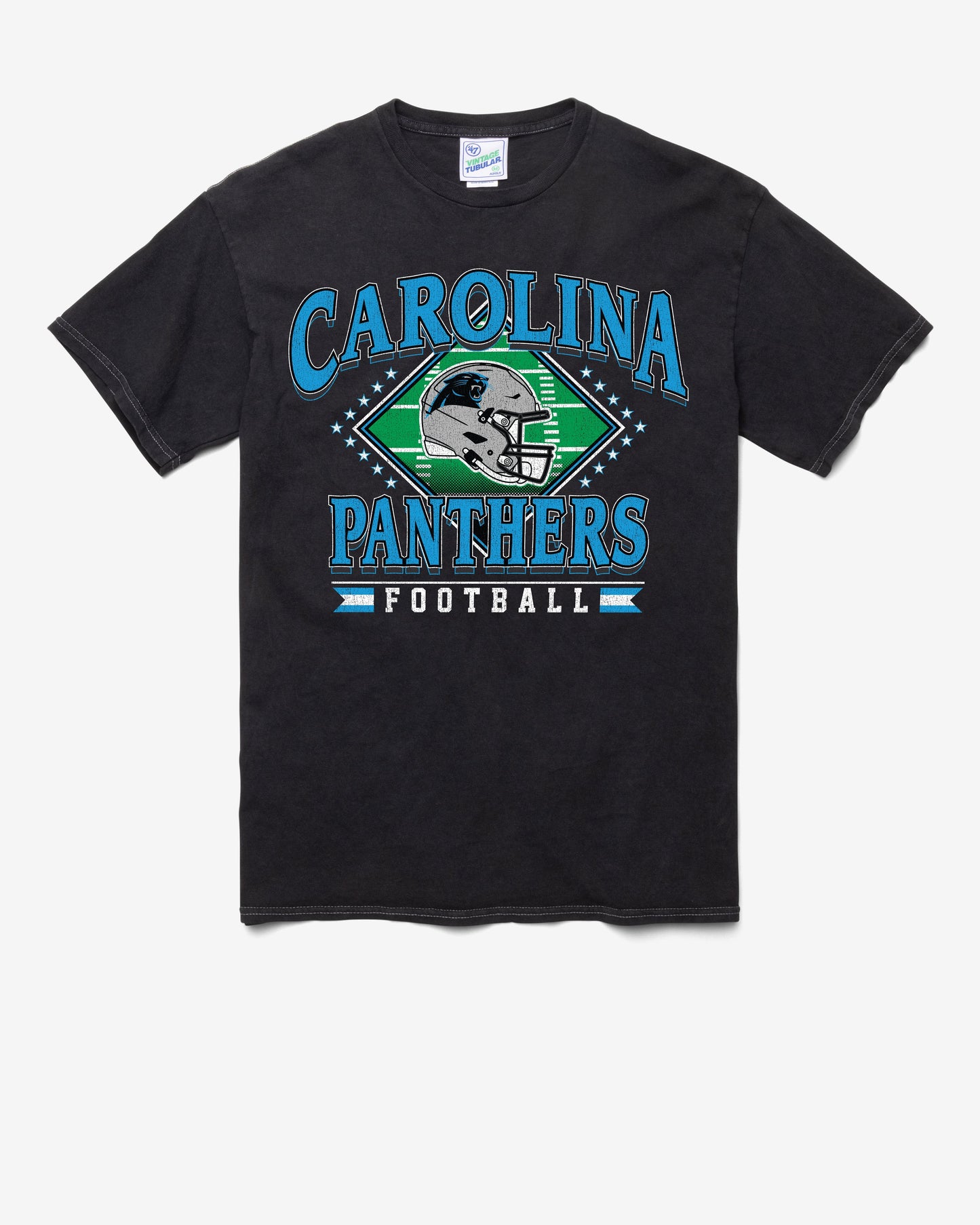 CAROLINA PANTHERS FIELD PASS VINTAGE '47 TUBULAR TEE DT BLACK