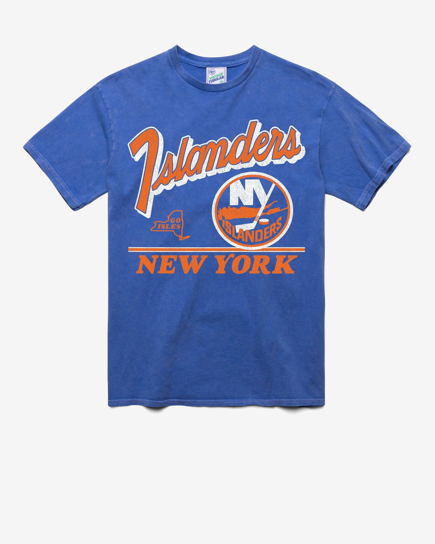 NEW YORK ISLANDERS FLY BY VINTAGE '47 TUBULAR TEE DT CALI BLUE