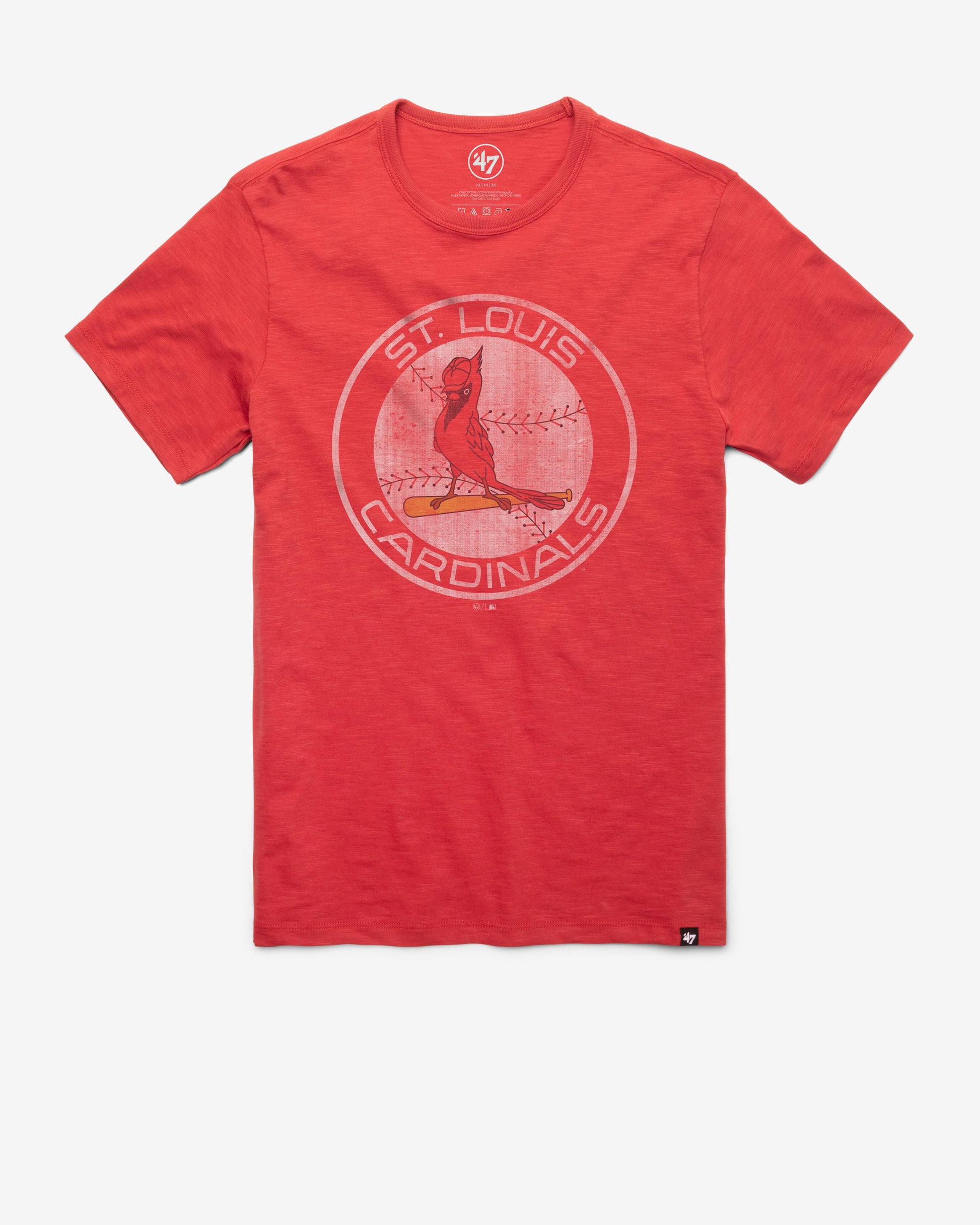 ST. LOUIS CARDINALS COOPERSTOWN GRIT VINTAGE '47 SCRUM TEE RESCUE RED