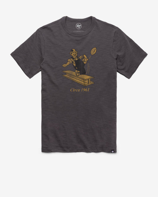 PITTSBURGH STEELERS HISTORIC GRIT '47 SCRUM TEE CHARCOAL