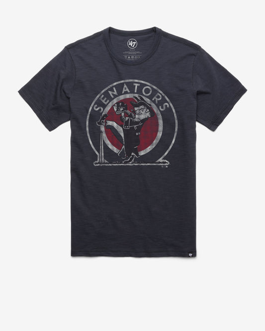 WASHINGTON SENATORS COOPERSTOWN GRIT '47 SCRUM TEE FALL NAVY