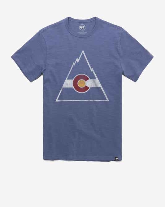 COLORADO ROCKIES VINTAGE GRIT '47 SCRUM TEE BLEACHER BLUE