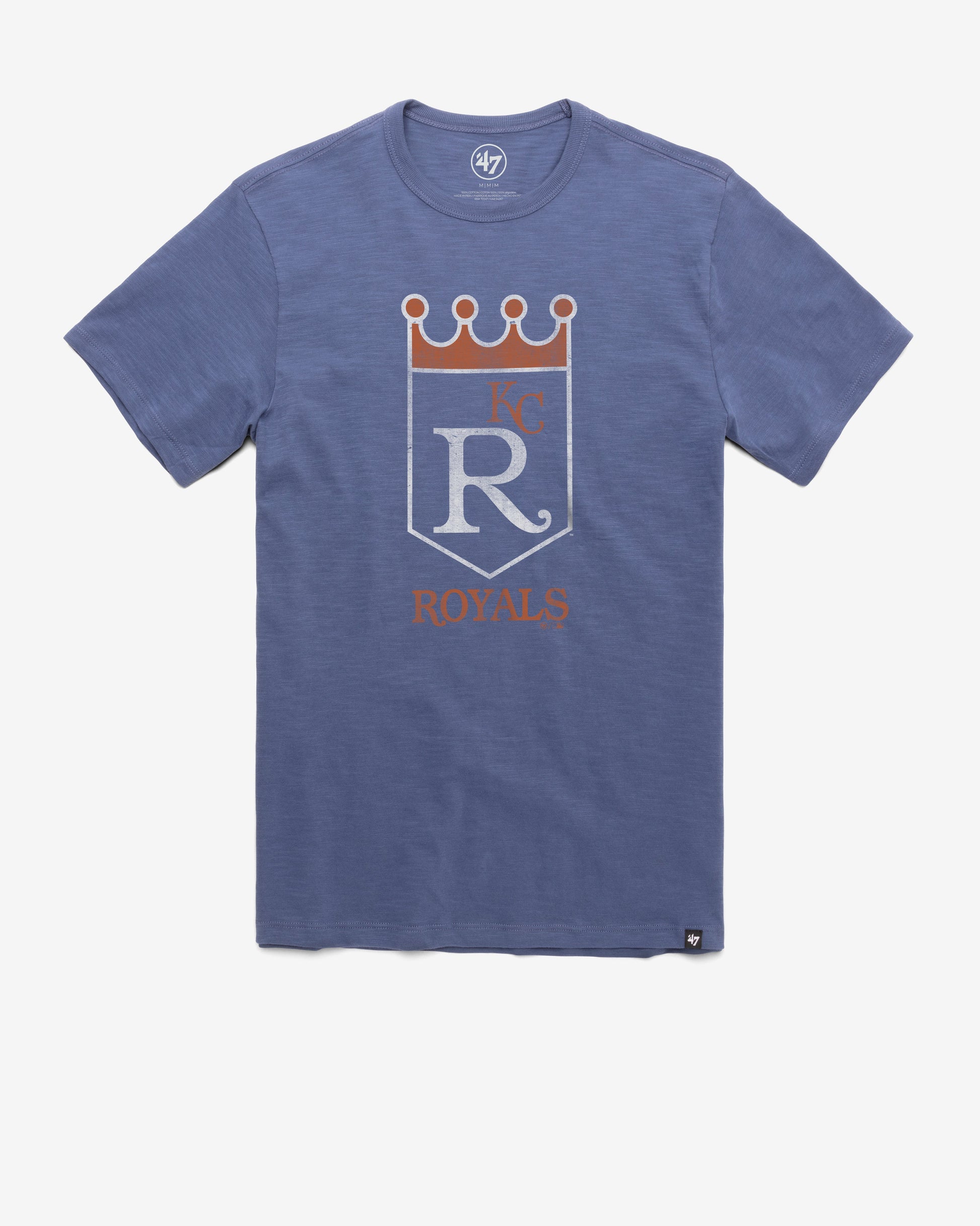 KANSAS CITY ROYALS COOPERSTOWN GRIT '47 SCRUM TEE BLEACHER BLUE