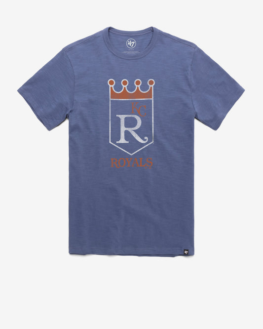 KANSAS CITY ROYALS COOPERSTOWN GRIT '47 SCRUM TEE BLEACHER BLUE