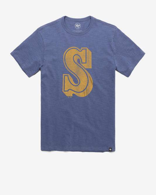 SEATTLE MARINERS COOPERSTOWN GRIT '47 SCRUM TEE BLEACHER BLUE