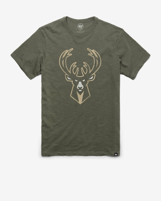 MILWAUKEE BUCKS GRIT '47 SCRUM TEE BOTTLE GREEN