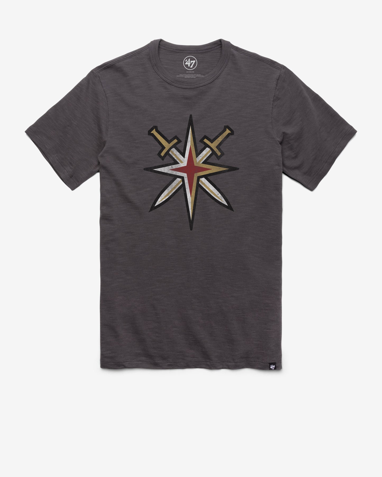VEGAS GOLDEN KNIGHTS GRIT '47 SCRUM TEE CHARCOAL