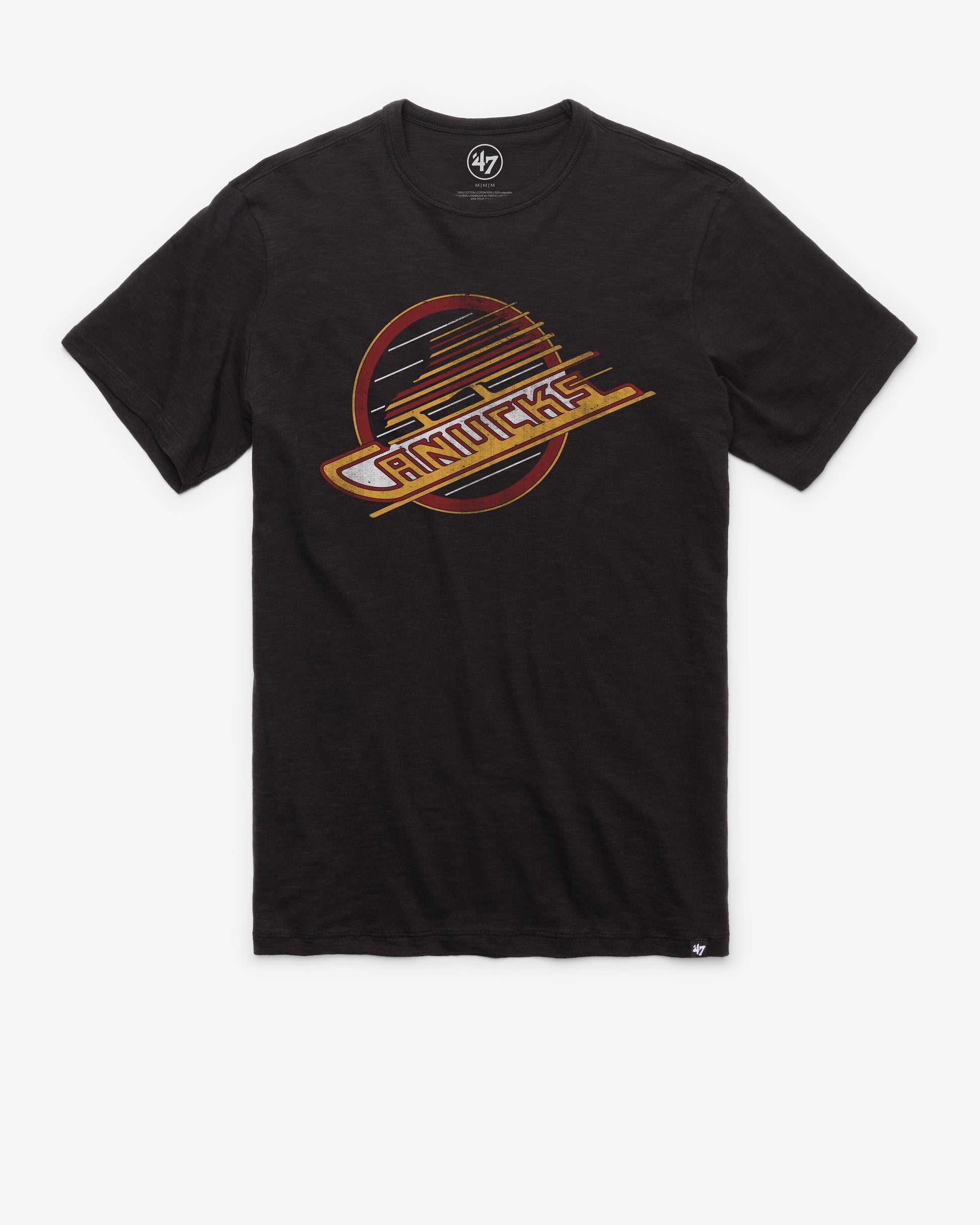 VANCOUVER CANUCKS VINTAGE GRIT '47 SCRUM TEE JET BLACK