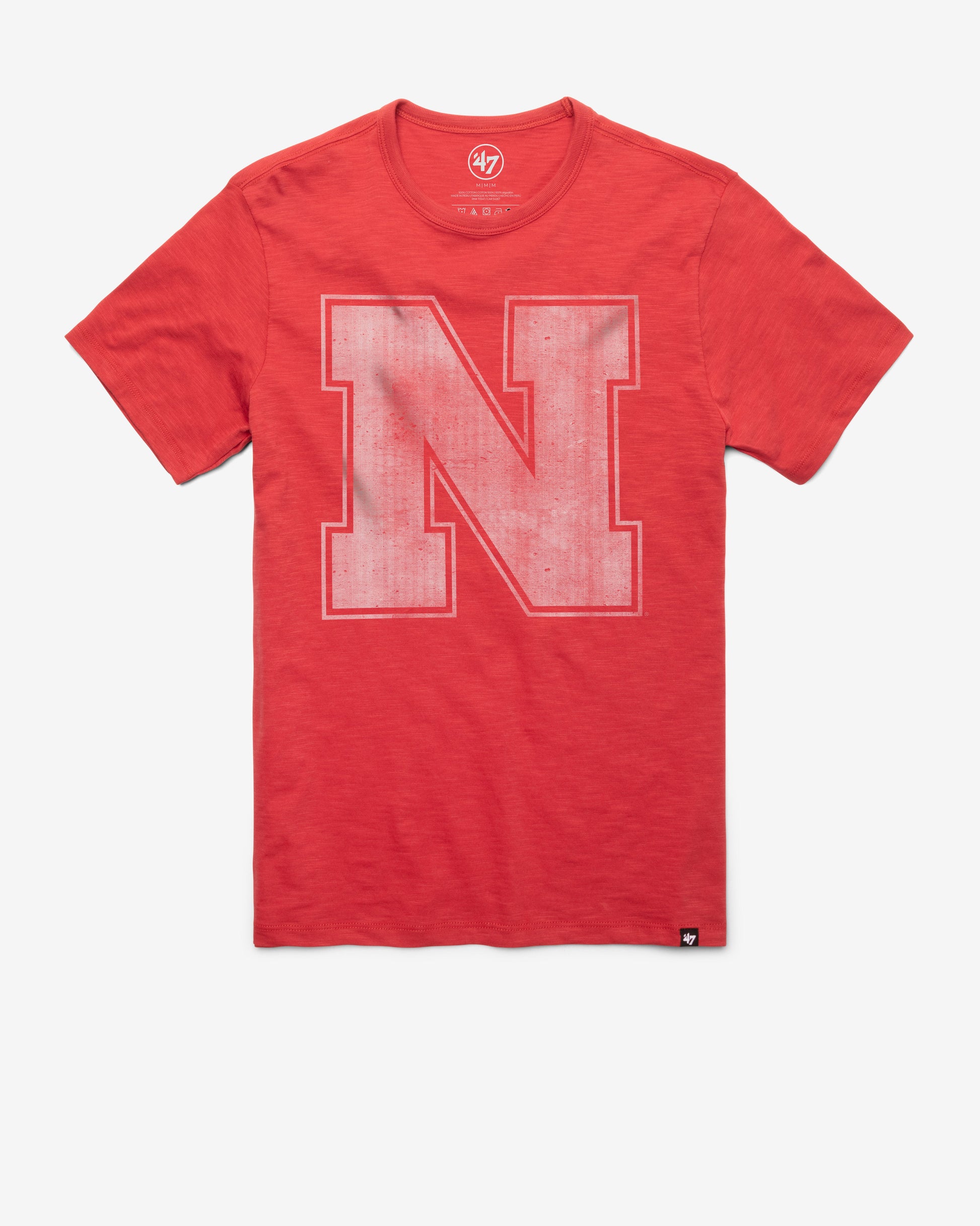 NEBRASKA CORNHUSKERS GRIT '47 SCRUM TEE RESCUE RED