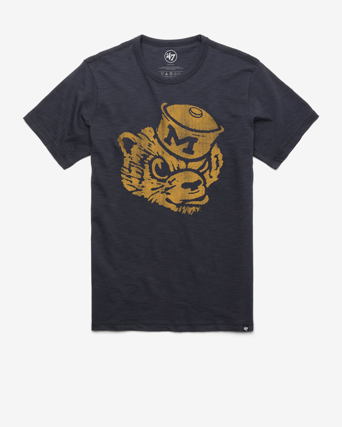 MICHIGAN WOLVERINES VINTAGE GRIT '47 SCRUM TEE FALL NAVY