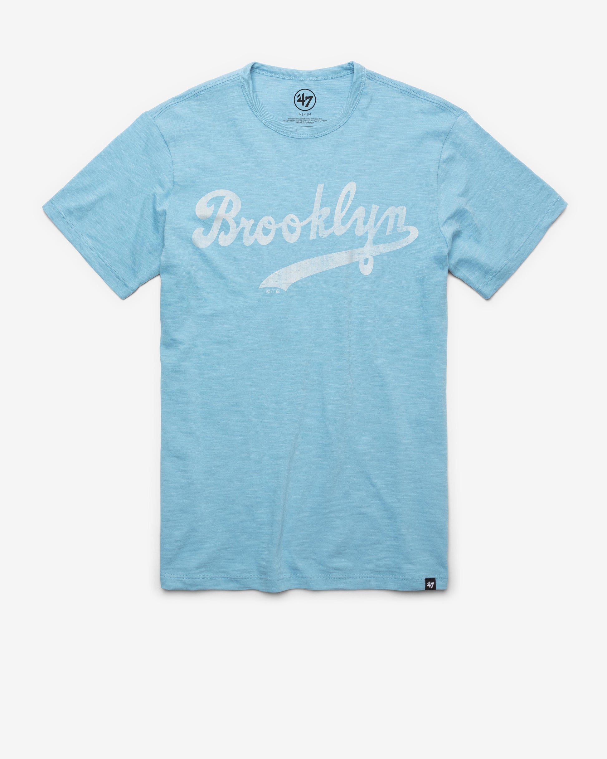 LOS ANGELES DODGERS COOPERSTOWN GRIT WORDMARK '47 SCRUM TEE CAROLINA