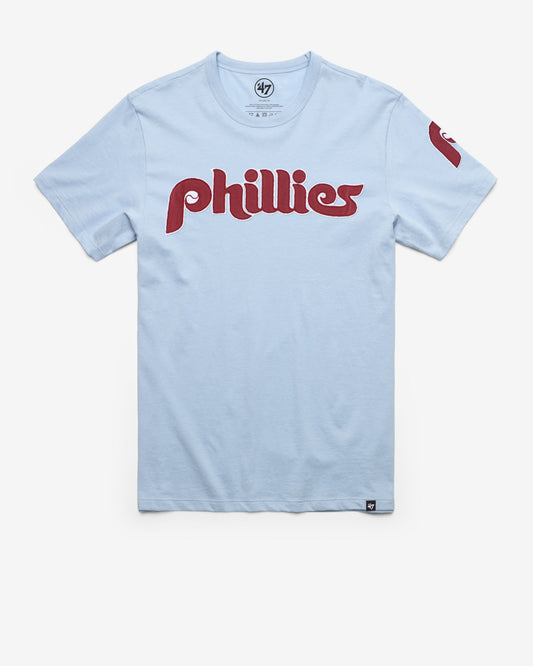 PHILADELPHIA PHILLIES COOPERSTOWN '47 FRANKLIN FIELDHOUSE TEE GULF BLUE