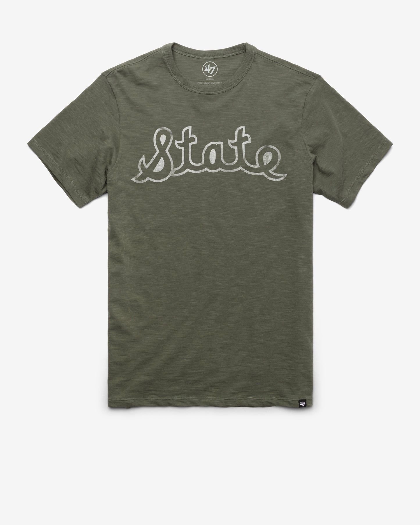 MICHIGAN STATE SPARTANS VINTAGE GRIT '47 SCRUM TEE BOTTLE GREEN