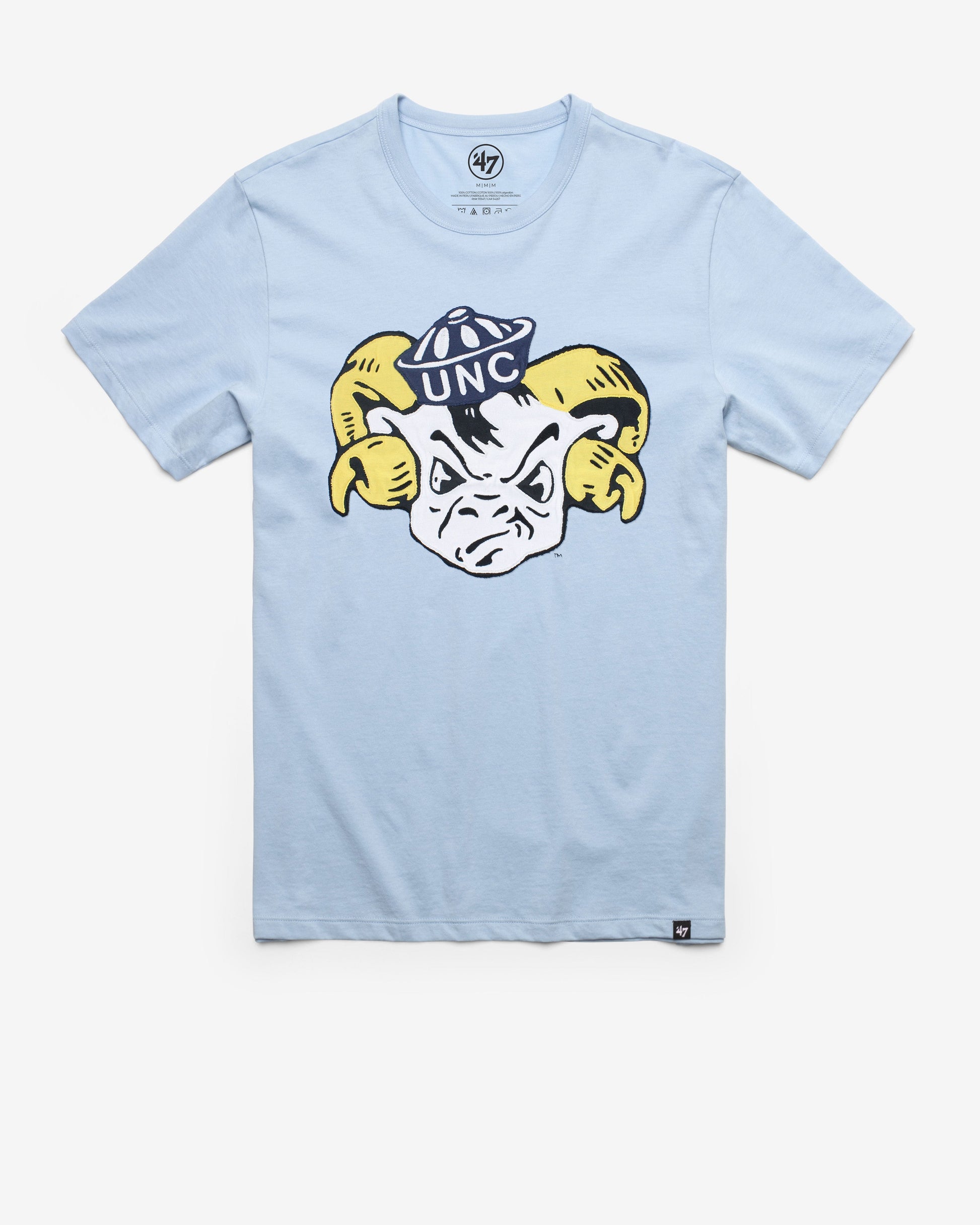 NORTH CAROLINA TAR HEELS UNC VINTAGE '47 FRANKLIN FIELDHOUSE TEE GULF BLUE