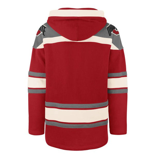 OHIO STATE BUCKEYES SUPERIOR LACER HOOD MENS RED