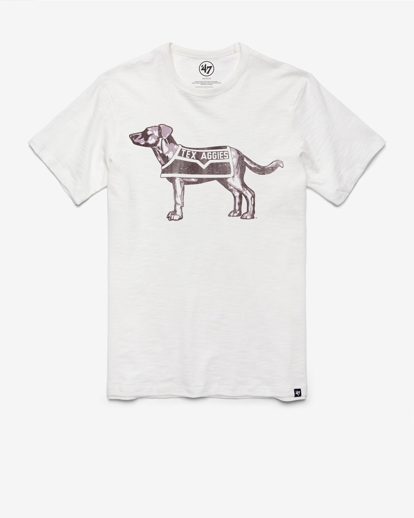 TEXAS A&M AGGIES '47 VINTAGE GRIT SCRUM TEE WHITE WASH