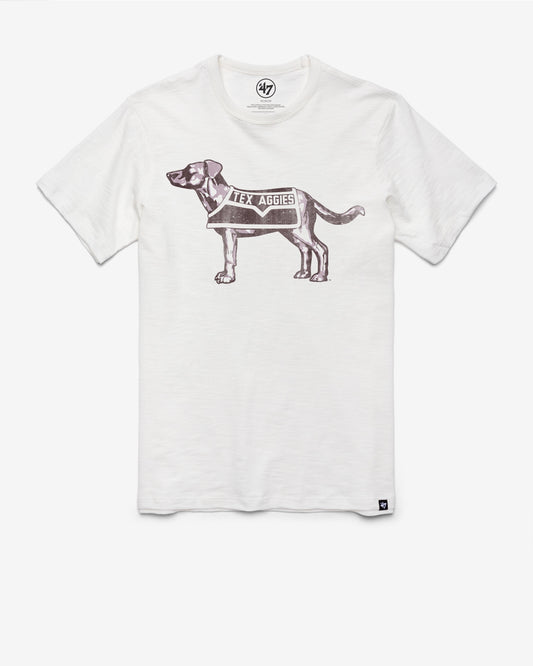 TEXAS A&M AGGIES '47 VINTAGE GRIT SCRUM TEE WHITE WASH