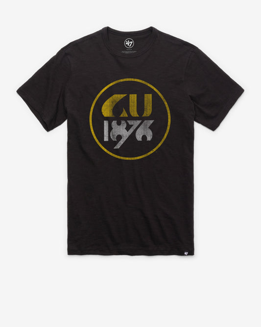 COLORADO BUFFALOES '47 VINTAGE GRIT SCRUM TEE JET BLACK