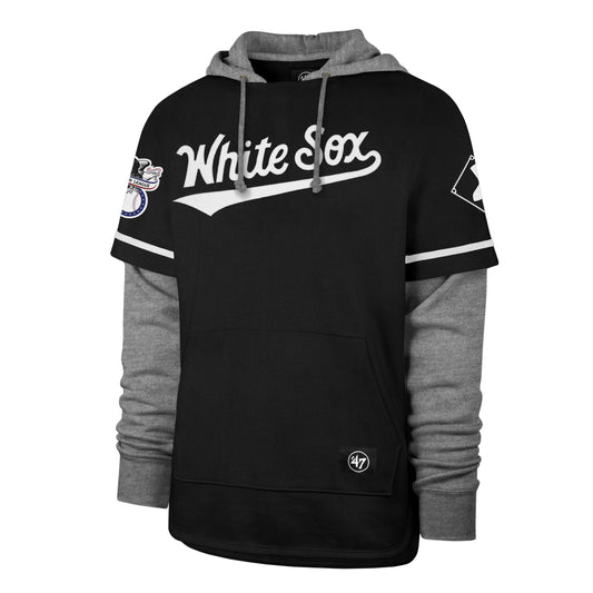 CHICAGO WHITE SOX TRIFECTA '47 SHORTSTOP PULLOVER HOOD JET BLACK