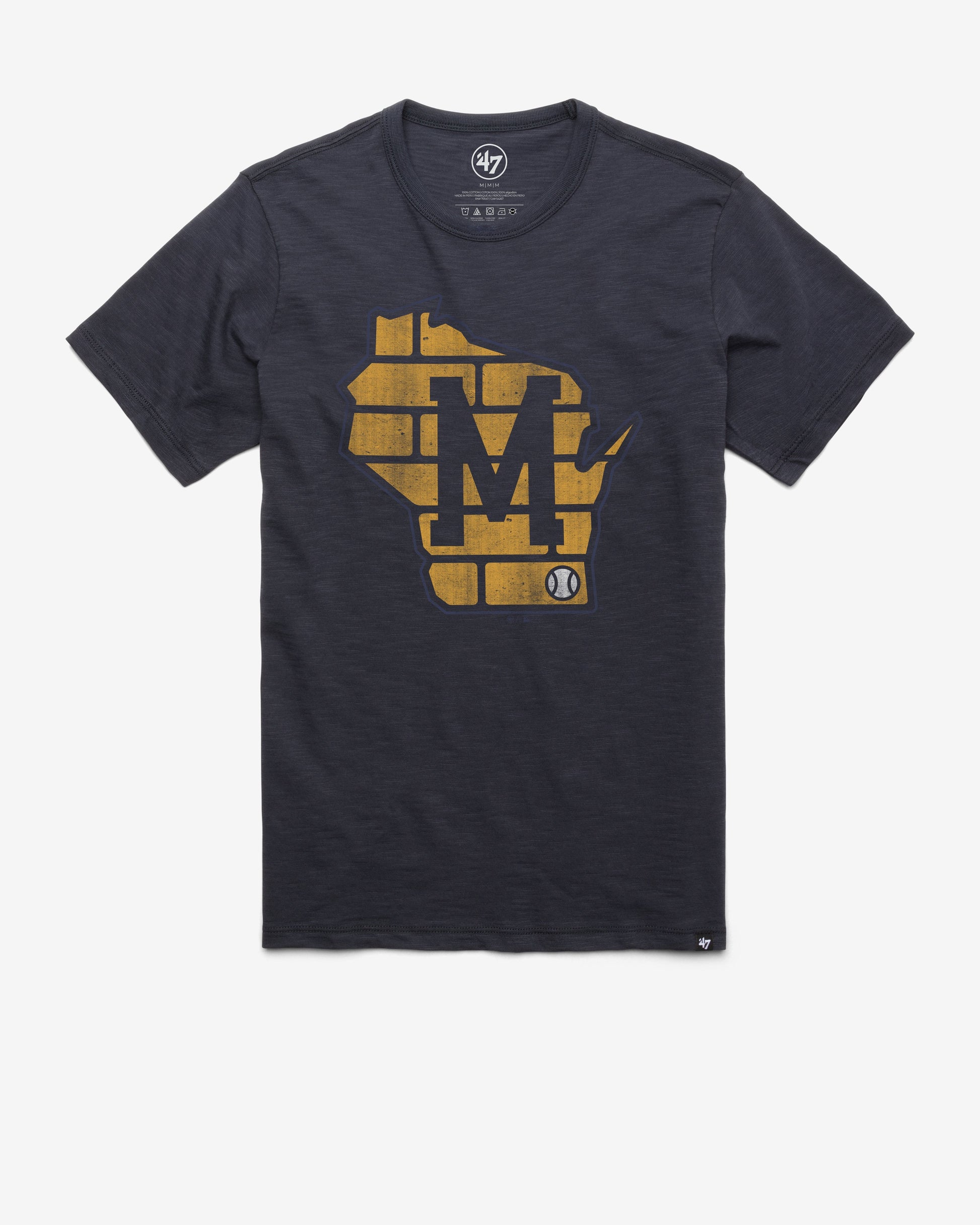 MILWAUKEE BREWERS GRIT '47 SCRUM TEE FALL NAVY