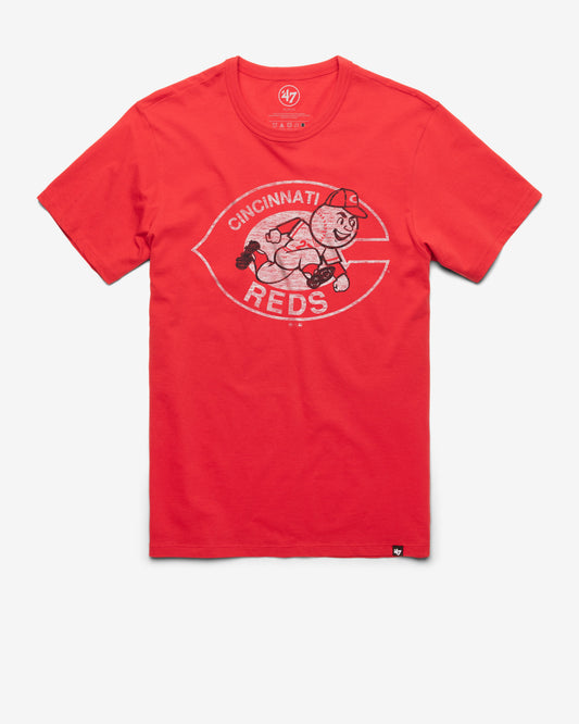 CINCINNATI REDS COOPERSTOWN PREMIER '47 FRANKLIN TEE RACER RED