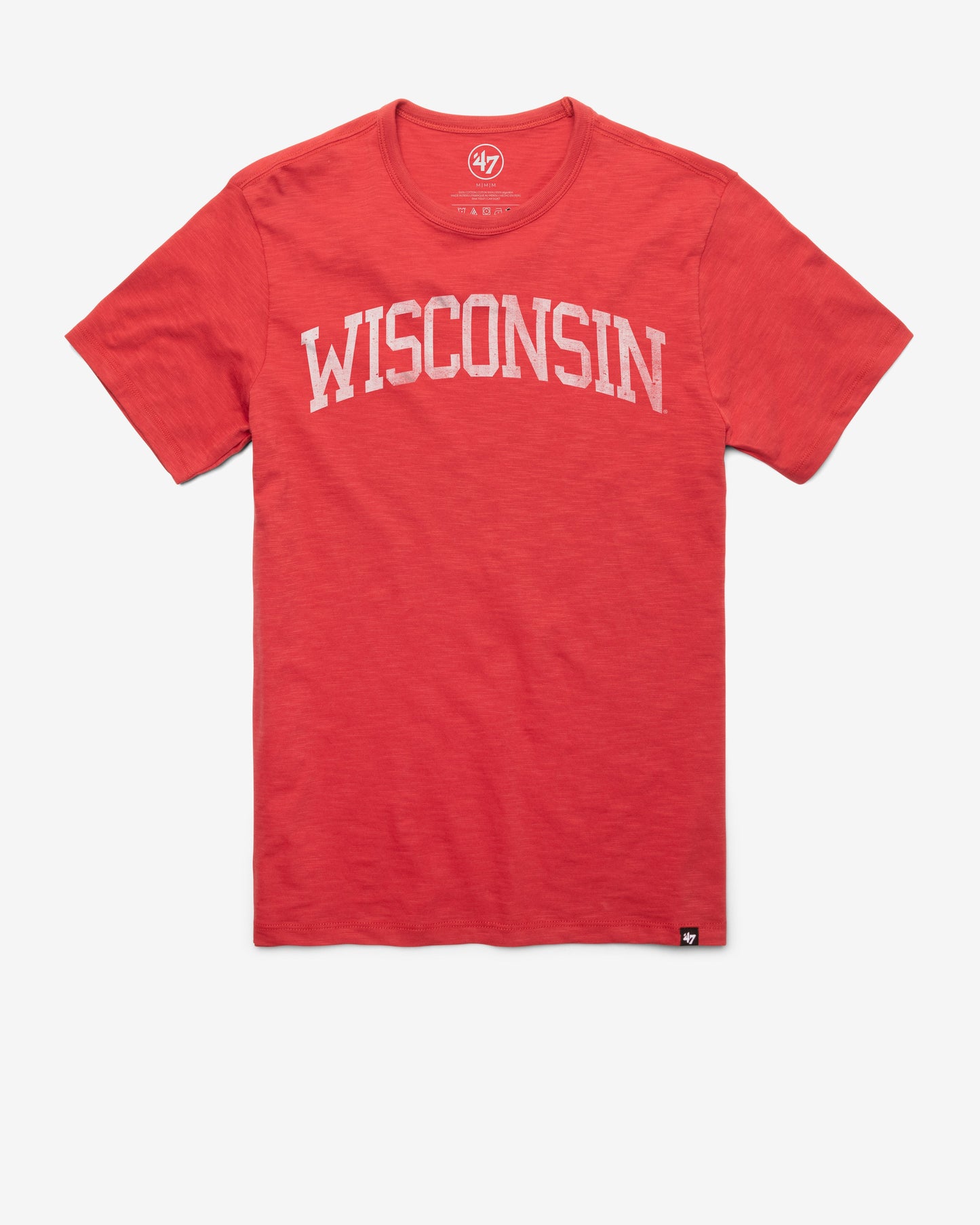 WISCONSIN BADGERS CLASSIC BLOCK '47 SCRUM TEE RESCUE RED