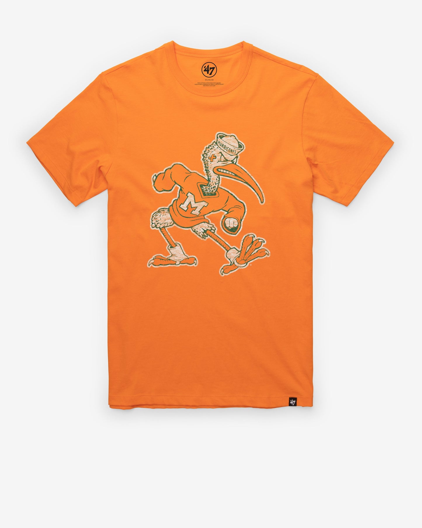 MIAMI HURRICANES VINTAGE PREMIER '47 FRANKLIN TEE SIGNAL ORANGE