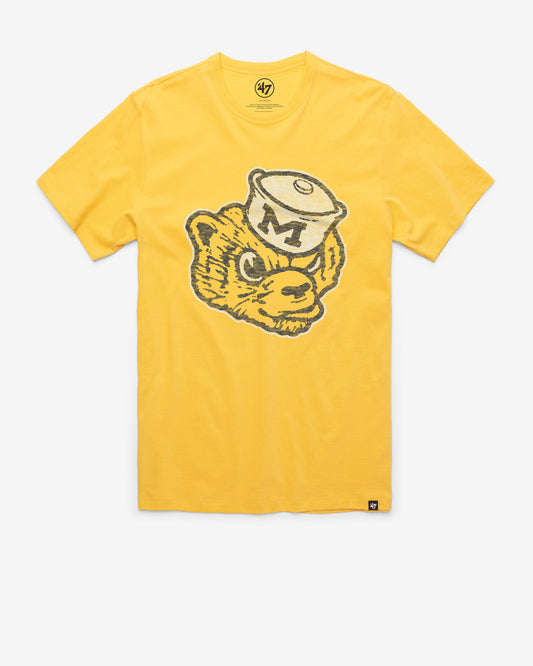 MICHIGAN WOLVERINES VINTAGE PREMIER '47 FRANKLIN TEE GOLDFINCH