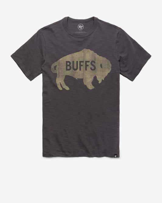 COLORADO BUFFALOES VINTAGE GRIT '47 SCRUM TEE CHARCOAL