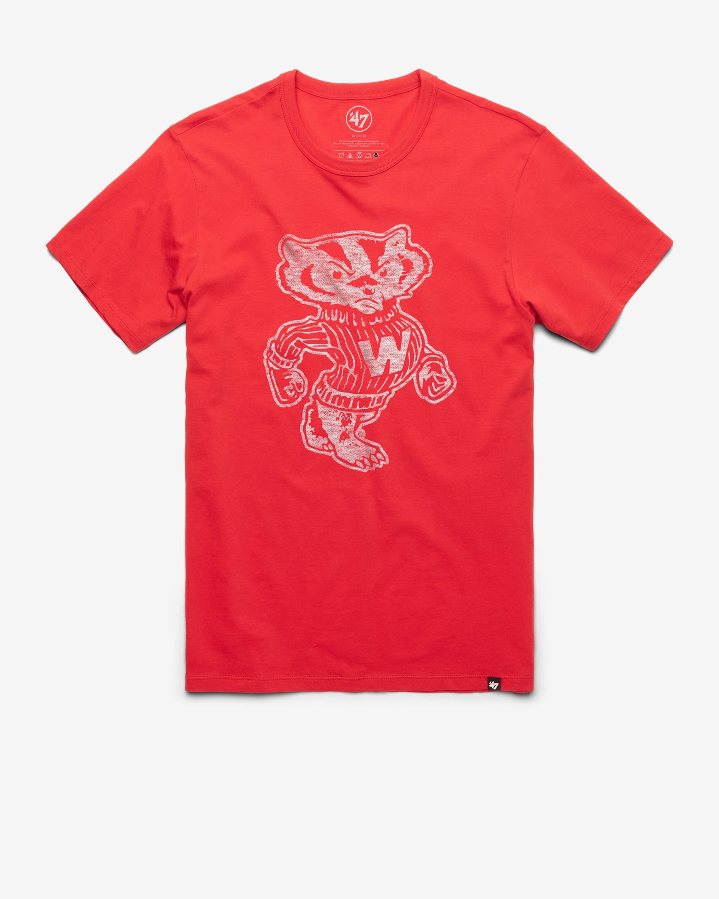 WISCONSIN BADGERS VINTAGE PREMIER '47 FRANKLIN TEE RACER RED