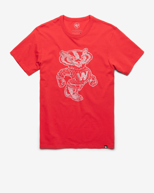 WISCONSIN BADGERS VINTAGE PREMIER '47 FRANKLIN TEE RACER RED