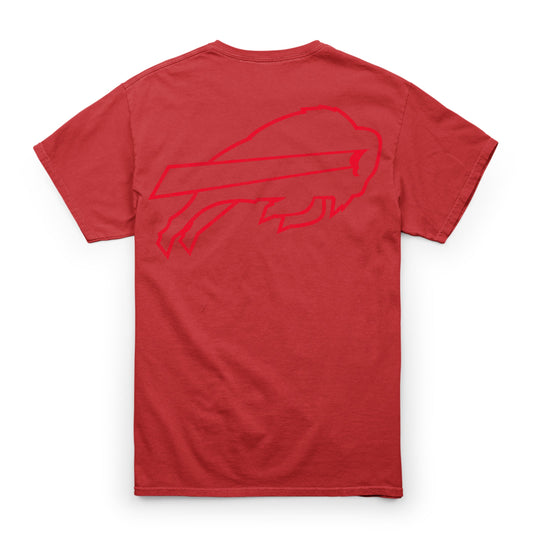 BUFFALO BILLS HIGHLIGHT '47 VINTAGE TUBULAR TEE DT CARDINAL