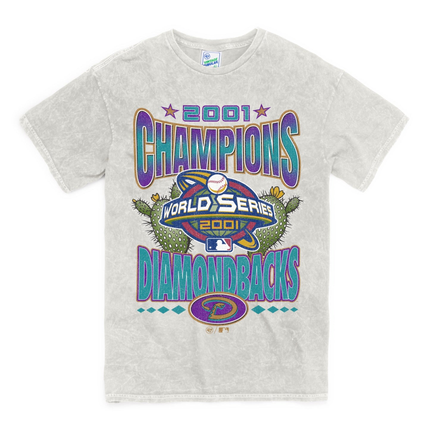 ARIZONA DIAMONDBACKS 2001 WORLD SERIES ROCKER '47 VINTAGE TUBULAR TEE DUNE