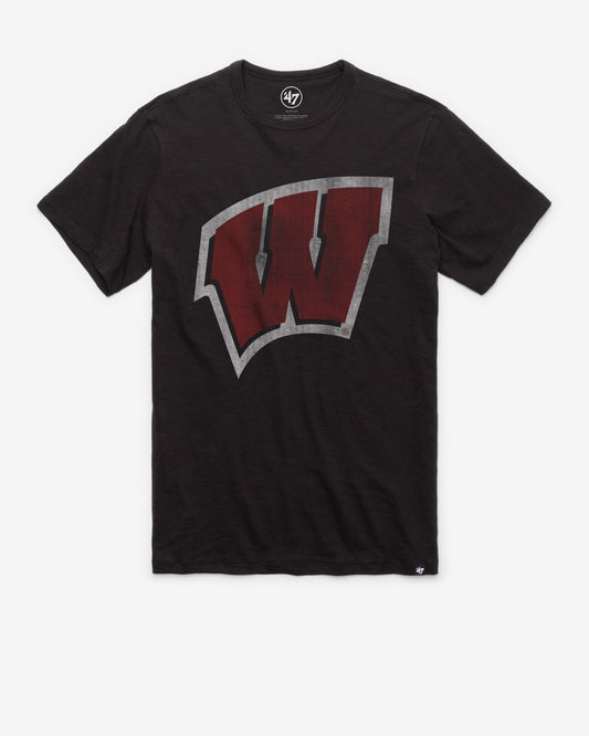 WISCONSIN BADGERS GRIT '47 SCRUM TEE JET BLACK