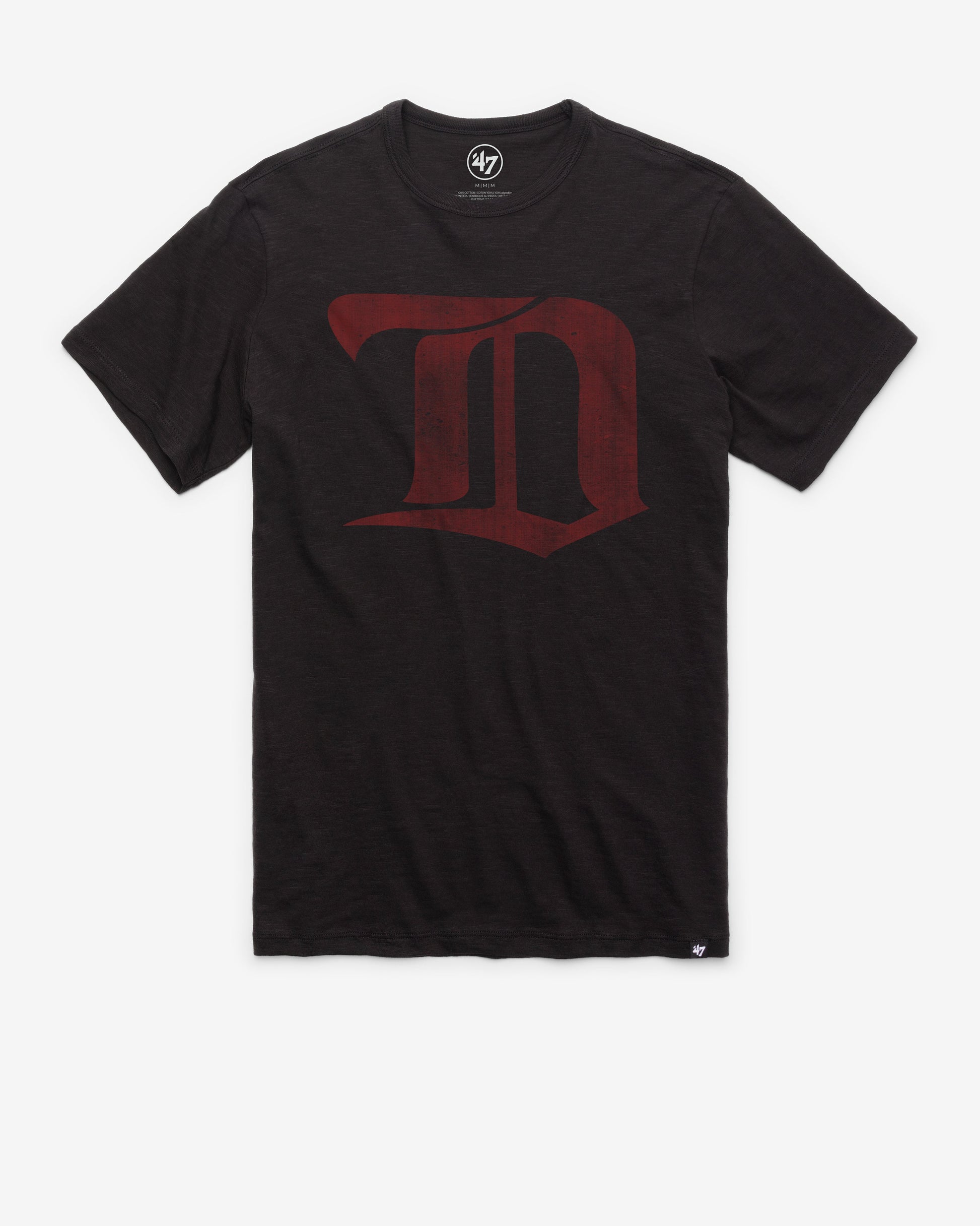 DETROIT RED WINGS VINTAGE GRIT '47 SCRUM TEE JET BLACK