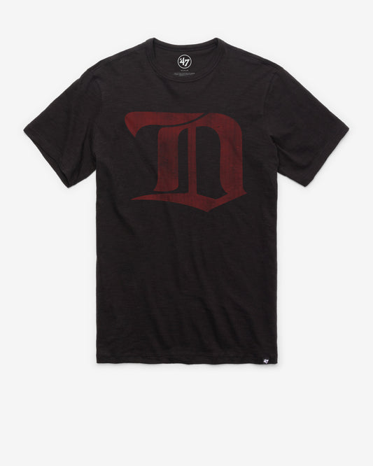 DETROIT RED WINGS VINTAGE GRIT '47 SCRUM TEE JET BLACK